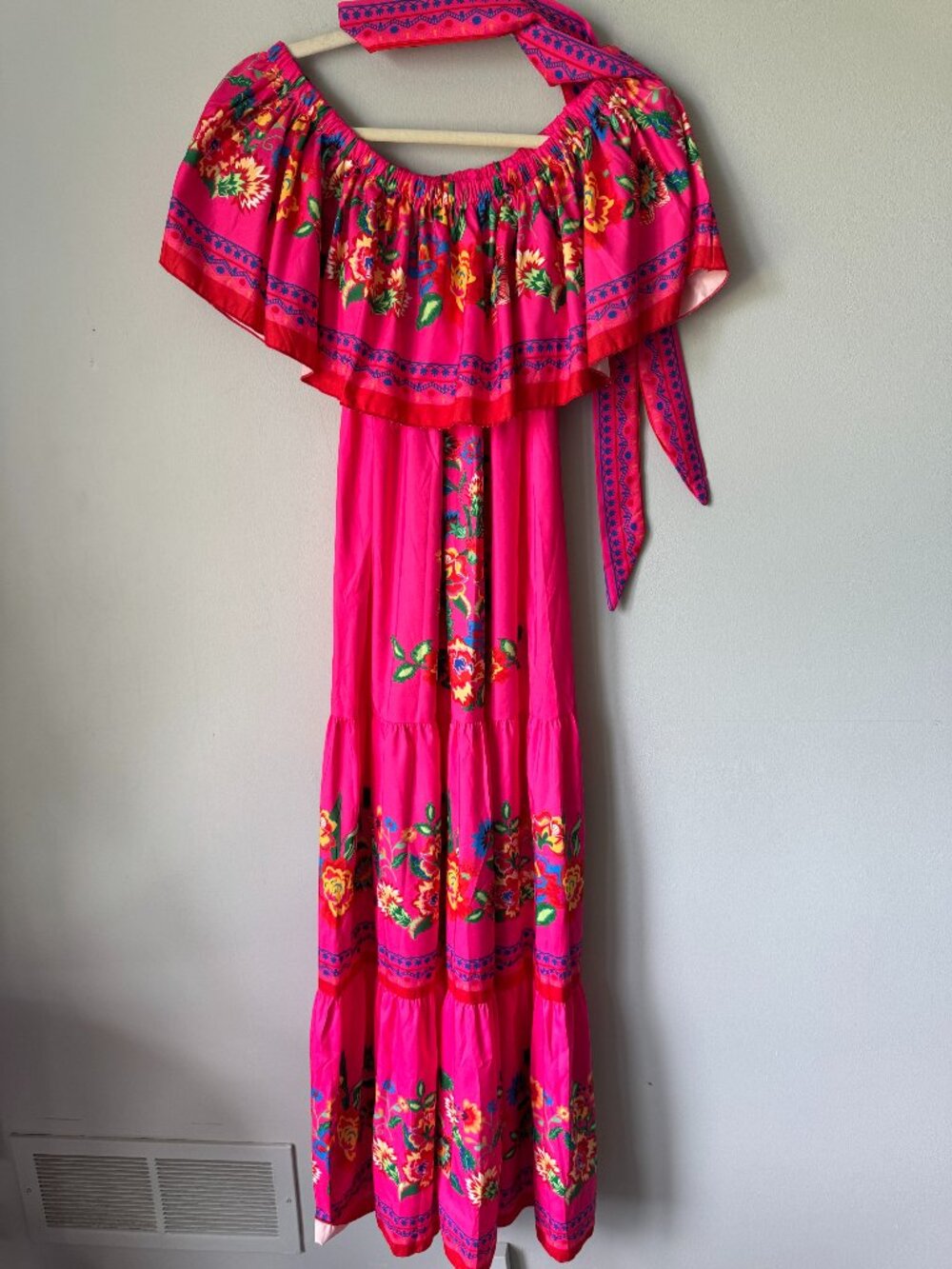 Floral Off The Shoulder Maxi Dress